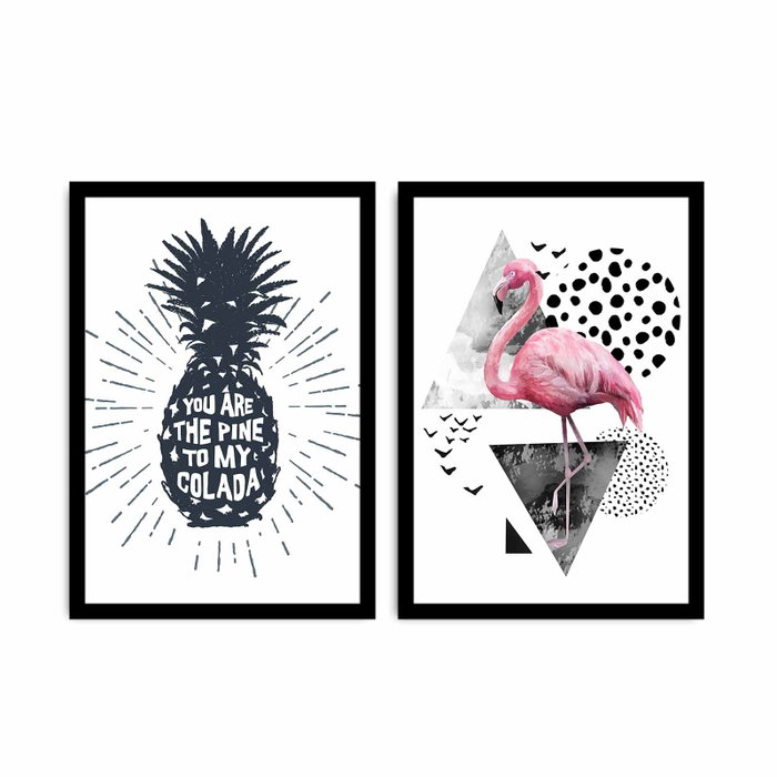 Wallity Juego de 2 Cuadros Decorativos Enmarcados 2PSCT-04